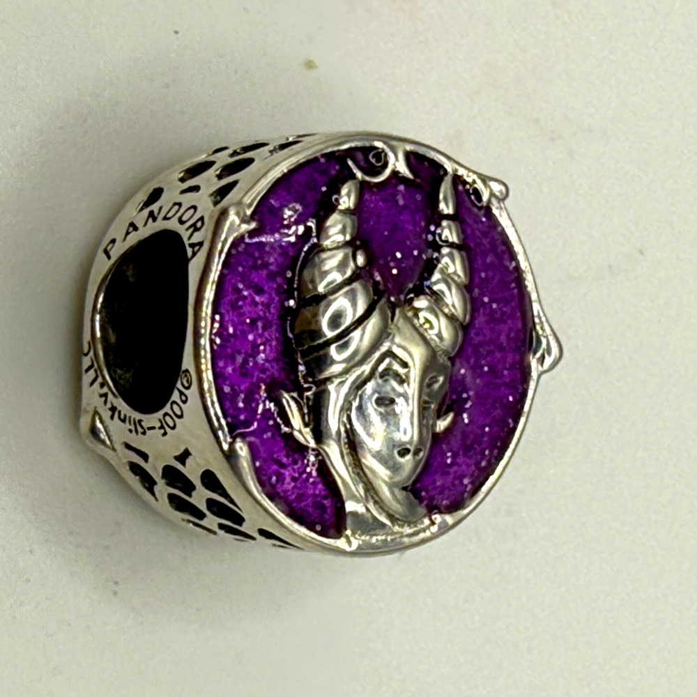 Pandora Disney 2 Sided Maleficient (2nd Release) Sterling & Enamels Charm!